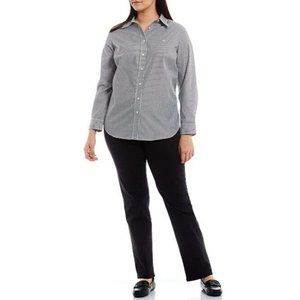 LAUREN RALPH LAUREN BLACK CLASSIC STRAIGHT WOMEN'S JEANS PANTS SIZE:16